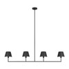 Visual Comfort Studio - DJC1274MBK - Four Light Linear Chandelier - Ender - Midnight Black