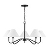 Visual Comfort Studio - DJC1205MBK - Five Light Chandelier - Eldon - Midnight Black