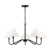 Visual Comfort Studio - DJC1205MBK - Five Light Chandelier - Eldon - Midnight Black
