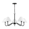Visual Comfort Studio - DJC1205MBK - Five Light Chandelier - Eldon - Midnight Black