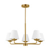 Visual Comfort Studio - DJC1175SB - Five Light Chandelier - Albion - Satin Brass