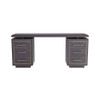 Arteriors - FKI03 - Desk - Wixom - Ebony Oak/Antique Brass/Graphite Leather