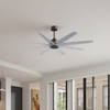 Matthews Fan Company - AN-TB-BW-64 - 64"Ceiling Fan - Ariella - Textured Bronze