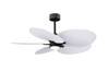 Matthews Fan Company - AKTPLK-BK-MWH - 48"Ceiling Fan - Alessandra TROPICAL - LK - Matte Black