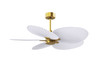 Matthews Fan Company - AKTP-BRBR-MWH - 48"Ceiling Fan - Alessandra TROPICAL - Brushed Brass