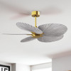 Matthews Fan Company - AKTP-BRBR-BW - 48"Ceiling Fan - Alessandra TROPICAL - Brushed Brass