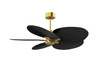 Matthews Fan Company - AKTP-BRBR-BK - 48"Ceiling Fan - Alessandra TROPICAL - Brushed Brass