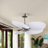 Matthews Fan Company - AKTP-BN-MWH - 48"Ceiling Fan - Alessandra TROPICAL - Brushed Nickel