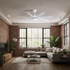 Matthews Fan Company - ANLK-MWH-MWH-64 - 64"Ceiling Fan - Ariella-LK - Matte White