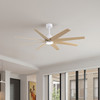 Matthews Fan Company - ANLK-MWH-LM-64 - 64"Ceiling Fan - Ariella-LK - Matte White