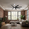 Matthews Fan Company - ANLK-MWH-BK-64 - 64"Ceiling Fan - Ariella-LK - Matte White