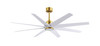 Matthews Fan Company - ANLK-BRBR-MWH-64 - 64"Ceiling Fan - Ariella-LK - Brushed Brass