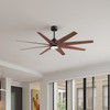 Matthews Fan Company - ANLK-BK-WN-64 - 64"Ceiling Fan - Ariella-LK - Matte Black