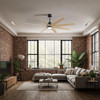 Matthews Fan Company - ANLK-BK-LM-64 - 64"Ceiling Fan - Ariella-LK - Matte Black