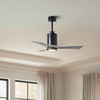Matthews Fan Company - PA3-BK-BW-42 - 42"Ceiling Fan - Patricia - Matte Black