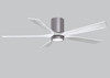 Matthews Fan Company - IR5HLK-BP-MWH-60 - 60"Ceiling Fan - Irene-5HLK - Brushed Pewter