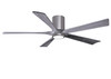 Matthews Fan Company - IR5HLK-BP-BW-60 - 60"Ceiling Fan - Irene-5HLK - Brushed Pewter