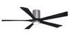 Matthews Fan Company - IR5HLK-BP-BK-60 - 60"Ceiling Fan - Irene-5HLK - Brushed Pewter