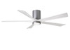 Matthews Fan Company - IR5HLK-BN-MWH-60 - 60"Ceiling Fan - Irene-5HLK - Brushed Nickel