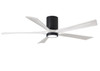 Matthews Fan Company - IR5HLK-BK-MWH-60 - 60"Ceiling Fan - Irene-5HLK - Matte Black