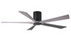 Matthews Fan Company - IR5HLK-BK-BW-60 - 60"Ceiling Fan - Irene-5HLK - Matte Black