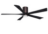 Matthews Fan Company - IR5HLK-BB-BK-60 - 60"Ceiling Fan - Irene-5HLK - Brushed Bronze