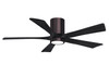 Matthews Fan Company - IR5HLK-BB-BK-52 - 52"Ceiling Fan - Irene-5HLK - Brushed Bronze