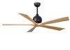 Matthews Fan Company - IR5-BK-LM-60 - 60"Ceiling Fan - Irene-5 - Matte Black