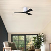Matthews Fan Company - IR3H-WH-BK-42 - 42"Ceiling Fan - Irene-3H - Gloss White