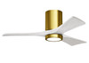 Matthews Fan Company - IR3HLK-BRBR-MWH-42 - 42"Ceiling Fan - Irene-3HLK - Brushed Brass
