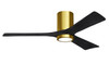 Matthews Fan Company - IR3HLK-BRBR-BK-52 - 52"Ceiling Fan - Irene-3HLK - Brushed Brass