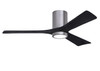 Matthews Fan Company - IR3HLK-BP-BK-52 - 52"Ceiling Fan - Irene-3HLK - Brushed Pewter