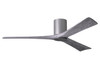 Matthews Fan Company - IR3HLK-BN-BW-60 - 60"Ceiling Fan - Irene-3HLK - Brushed Nickel
