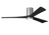 Matthews Fan Company - IR3HLK-BN-BK-60 - 60"Ceiling Fan - Irene-3HLK - Brushed Nickel