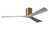 Matthews Fan Company - IR3H-BRBR-BW-60 - 60"Ceiling Fan - Irene-3H - Brushed Brass