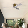 Matthews Fan Company - IR3H-BRBR-BW-60 - 60"Ceiling Fan - Irene-3H - Brushed Brass
