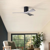 Matthews Fan Company - IR3H-BK-BW-42 - 42"Ceiling Fan - Irene-3H - Matte Black