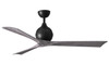 Matthews Fan Company - IR3-BK-BW-60 - 60"Ceiling Fan - Irene-3 - Matte Black