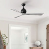 Matthews Fan Company - IR3-BK-BW-60 - 60"Ceiling Fan - Irene-3 - Matte Black