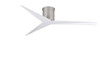 Matthews Fan Company - EKH-BN-WH - 56"Ceiling Fan - Eliza - Brushed Nickel