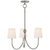 Visual Comfort Signature - TOB 5009AN-NP - Three Light Chandelier - Reed - Antique Nickel