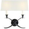 Visual Comfort Signature - CHD 1191BZ-NP - Two Light Wall Sconce - Cross Bouillotte - Bronze
