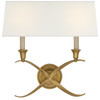 Visual Comfort Signature - CHD 1191AB-NP - Two Light Wall Sconce - Cross Bouillotte - Antique-Burnished Brass