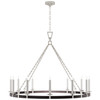 Visual Comfort Signature - CHC 5874PN/BRT - LED Chandelier - Darlana5 - Polished Nickel and Black Rattan