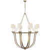 Visual Comfort Signature - CHC 1577GI-NP - Eight Light Chandelier - Lancaster - Gilded Iron