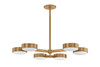 Troy Lighting - C1340-PBR - Six Light Semi Flush Mount - Rory - Patina Brass