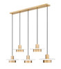Z-Lite - 829P12-5L-MW-MGLD-LE - LED Linear Chandelier - Ludo - Matte White + Modern Gold