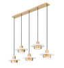 Z-Lite - 829P12-5L-MW-MGLD-LE - LED Linear Chandelier - Ludo - Matte White + Modern Gold