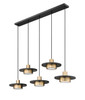 Z-Lite - 829P12-5L-MB-MGLD-LE - LED Linear Chandelier - Ludo - Matte Black + Modern Gold