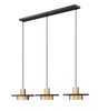 Z-Lite - 829P12-3L-MB-MGLD-LE - LED Linear Chandelier - Ludo - Matte Black + Modern Gold